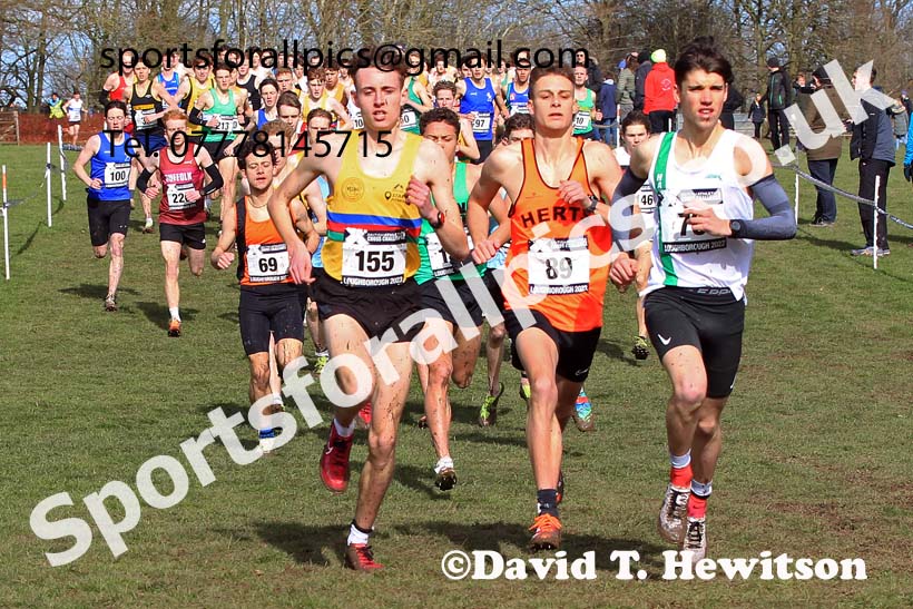 Mens Under-20s 2023 UK CAU Inter Counties Cross Country Champs, Prestwold Hall, Loughborough. Photo: David T. Hewitson/Sports for All Pics